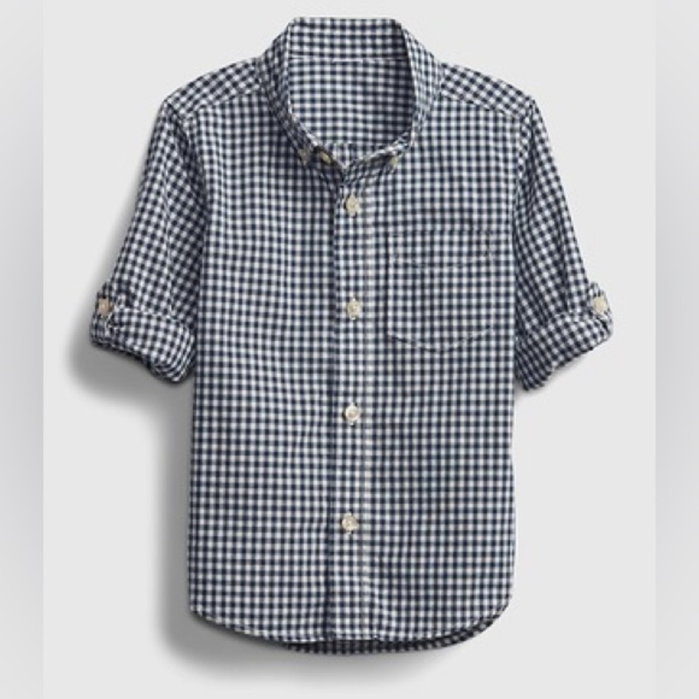 NWOT Toddler Gap Poplin Button Down Long Sleeve Shirt